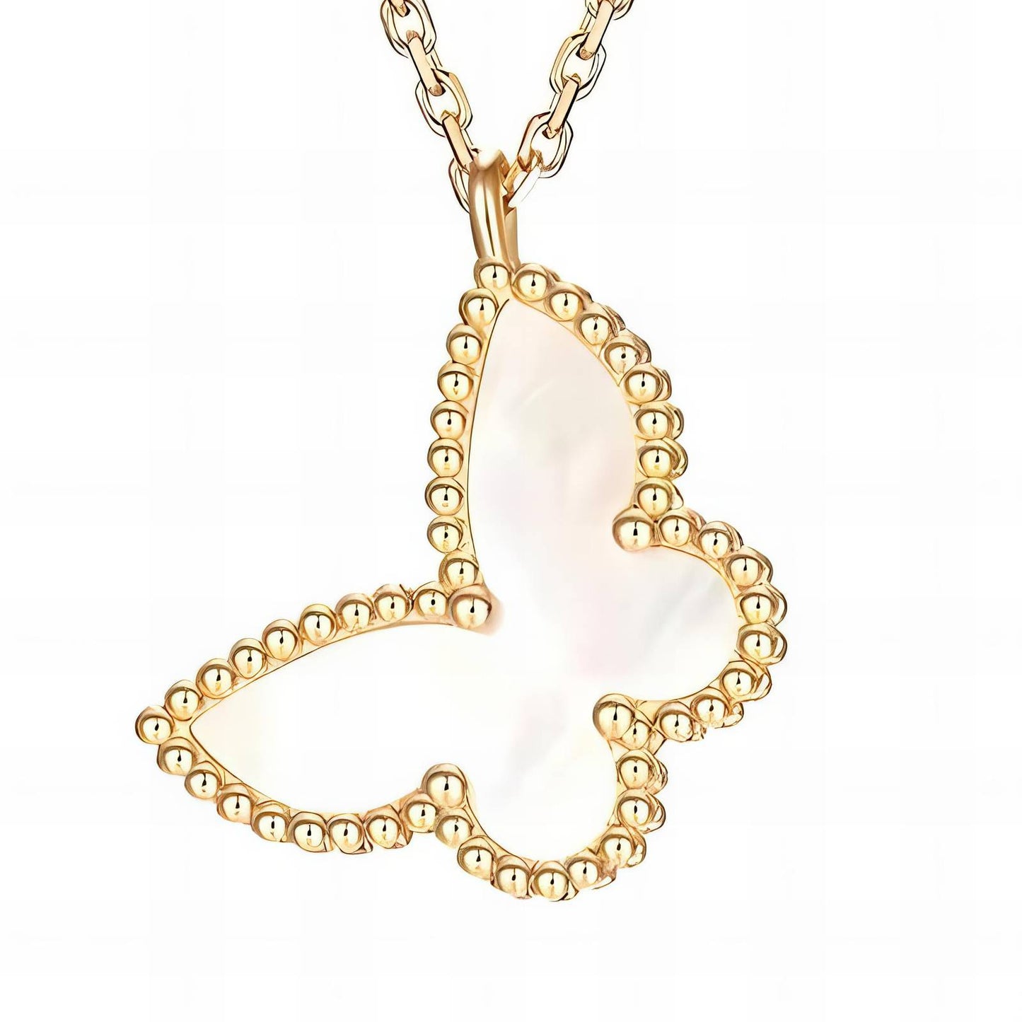 18K gold plated Stainless steel Butterfly necklace, Intensity