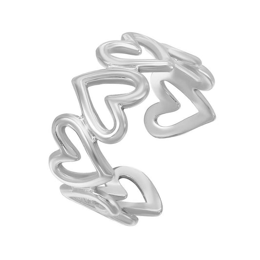Hearts Ring, Stainless Steel